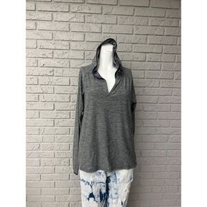 Danskin Women Gray Long Sleeve Hoodie Sweater Size 8-10